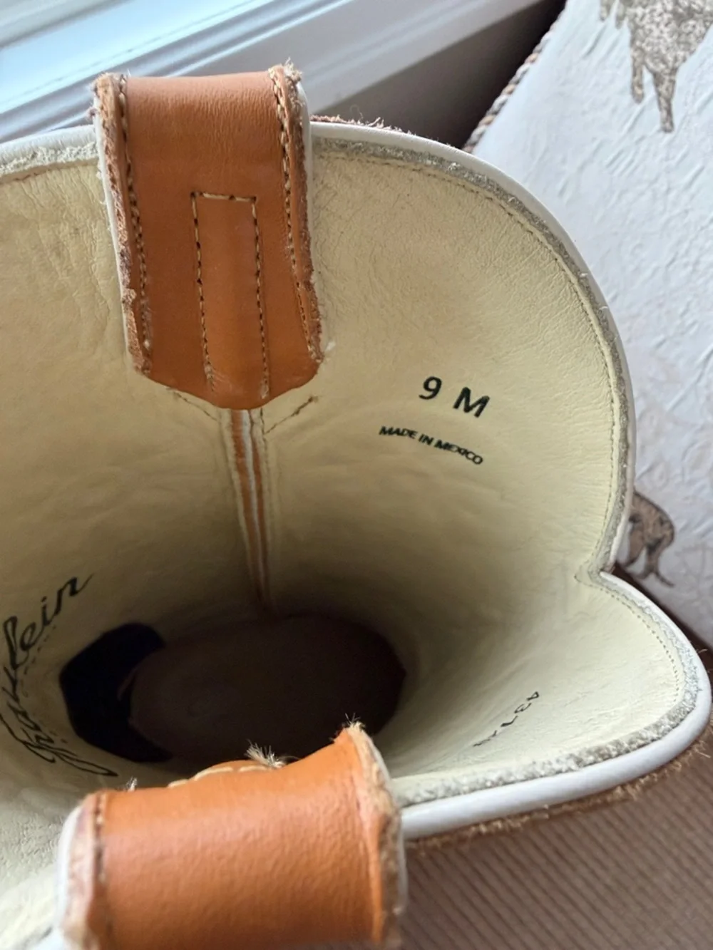 Women's Fraulein Tan Floral Inlay Western Heeled Boots - Picture 5 of 6